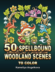 50 Spellbound Woodland Scenes to Color - Kameliya Angelkova