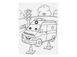 MFP Záchranné vozidlá - omaľovánka pre deti
