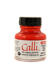 Daler-Rowney Calli kaligrafický atrament, 29 ml, červená scarlet
