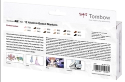Tombow Marker ABT PRO, Obojstranná liehová fixka, sada 12 ks - Portrét
