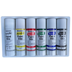 Mungyo Acrylic Paint Stix, Akylové tyčinky, sada  6 ks