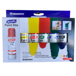 Mungyo Acrylic Paint Stix, Akylové tyčinky, sada  6 ks
