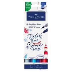 Faber-Castell Goldfaber Aqua Dual Marker obojstraný, akvarelový, sada 6 ks - Seaside