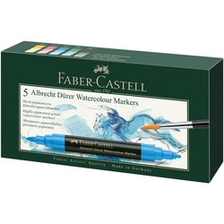 Faber-Castell Albrecht Dürer Aquarellmarker Akvarelové popisovače, sada 5 ks - základné odtiene