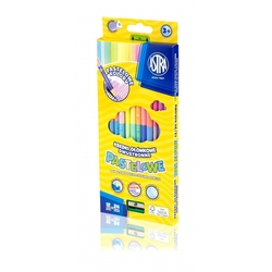 Astra Trojhranné obojstranné pastelky, sada 12/24 ks - pastelové odtiene