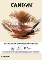 Canson Graduate Mixed Media Skicár 220 g/m², 30 listov - natural