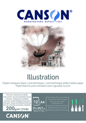 Canson Illustration Skicár A4, 200 g/m², 12 listov