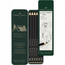 Faber-Castel Pitt Matt, Grafitové ceruzky, sada 6 ks - matné