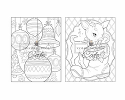 Christmas Scenes - Coloring Book Cafe