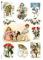 Paper Designs Ryžový papier na decoupage A4 - Vianoce / 0269
