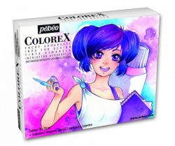 Pébéo Colorex Brilliant Watercolour - atrament, štartovacia sada Manga 10 x 20 ml