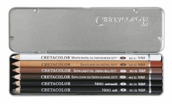 Cretacolor Oil Pencils, olejové ceruzky, sada 6 ks
