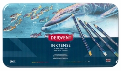 Derwent Inktense, akvarelové pastelky, sada 36 ks