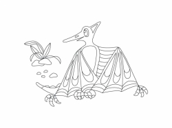 Šablóna na pieskovanie - Dinosaurus Pterodaktyl