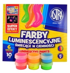 Astra Dekoračné farby luminiscenčné, sada 6 ks