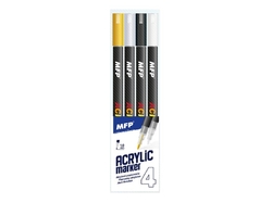 MFP Popisovač akrylový, hrot 1 mm, sada 4 ks