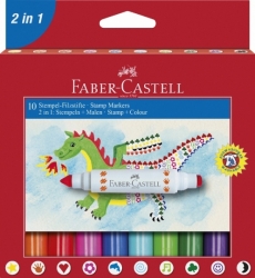 Faber-Castell popisovače s pečiatkou 10 ks