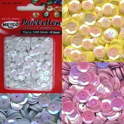 Meyco Pailletten Flitre lomené priemer 6 mm, sada 15 g/cca 1400 ks - iridescentné