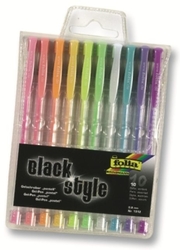 Folia - Gelové perá pastell, sada 10 ks