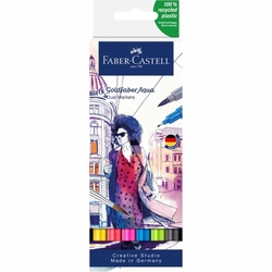 Faber-Castell Goldfaber Aqua Dual Marker obojstranný, akvarelový, sada 6 ks -  základné odtiene