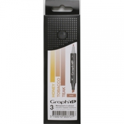 Graph'it Marker obojstranná fixa, sada 3 ks  - Hair