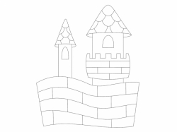 Šablóna na pieskovanie - Hrad 2