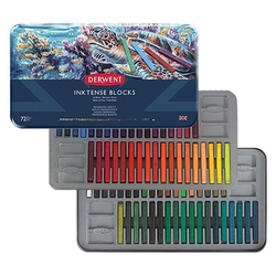 Derwent Inktense Blocks, akvarelové bloky, sada 72 ks
