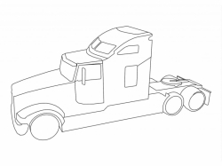 Šablóna na pieskovanie - Kamión