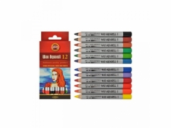 Koh-i-noor WAX AQUARELL Akvarelové voskové pastelky,  sada 12 ks