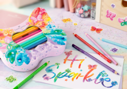 Faber Castell Sparkle Pastelky trojhranné, sada 20 ks - Motýľ