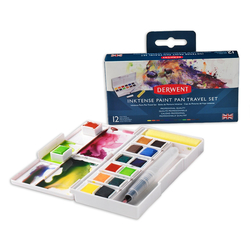 Derwent Inktense Paint Pan akvarelové farby, sada 12 ks - paleta 01