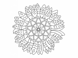 Šablóna na pieskovanie - Mandala so slnečnicou 