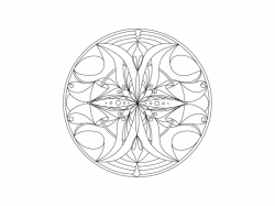 Šablóna na pieskovanie - Mandala 0114
