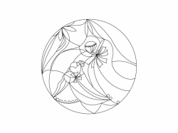 Šablóna na pieskovanie - Mandala 0406