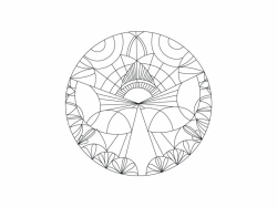 Šablóna na pieskovanie - Mandala 0419