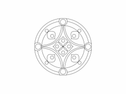 Šablóna na pieskovanie - Mandala 0511