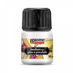 Pentart Médium k farbám na sklo a porcelán, 30 ml