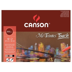 Canson Mi-Teintes Touch Skicár 24 x 32 cm, 350 g/m², 3 x 4 listy, zemité odtiene