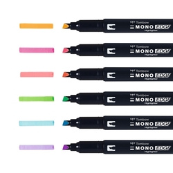 Tombow Mono Edge zvýrazňovače, sada 6 ks