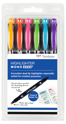 Tombow Mono Edge zvýrazňovače, sada 6 ks