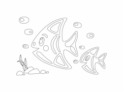 Šablóna na pieskovanie - Morské rybky 