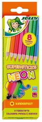 Jolly Supersticks Neon pastelky, sada 8 ks - neónové farby