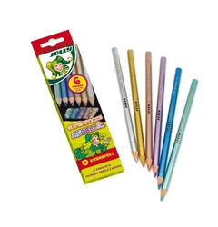 Jolly Supersticks Neon pastelky, sada 6 ks - metalické farby