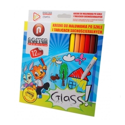 Noster Premium Glass Pastelky na sklo, sada 12 ks