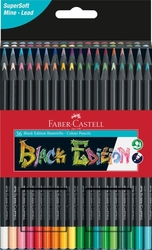 Faber-Castell Black edition Pastelky trojhranné s extra mäkkou tuhou, sada 36 ks