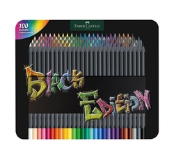 Faber-Castell Black Edition Pastelky trojhranné, sada 100 ks - KO