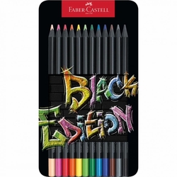 Faber-Castell Black edition Pastelky trojhranné s extra mäkkou tuhou, sada 12 ks - KO