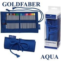 Faber-Castell Goldfaber Aqua Akvarelové pastelky v rolovacom púzdre, sada 27 ks