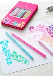 Faber Castell Sparkle Pastelky trojhranné, sada 12 ks - základné odtiene