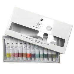 Rico Design ART Pastel Akrylové farby, sada 12 x 12 ml - pastelové odtiene